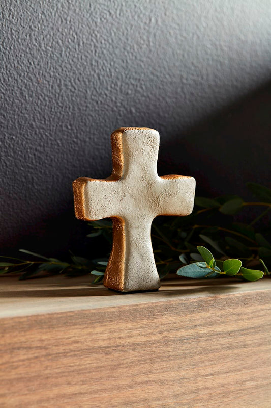 Gold Concrete Cross