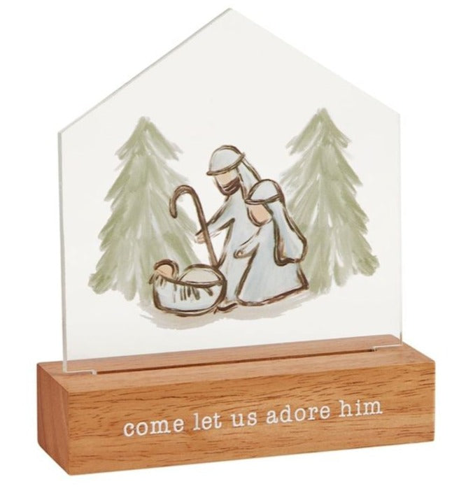 Nativity Light-Up Plaque | Manger