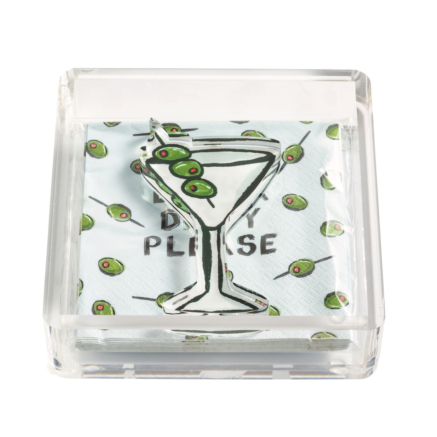 Martini Napkin Holder and Weight Set