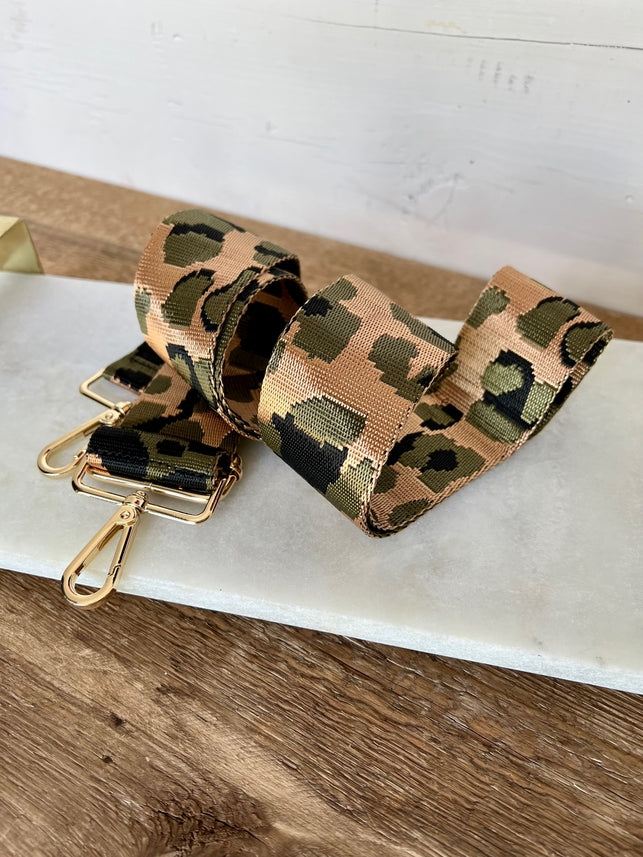 Bag Strap - Leopard Olive