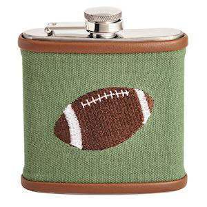 Football Embroidered Icon Flask