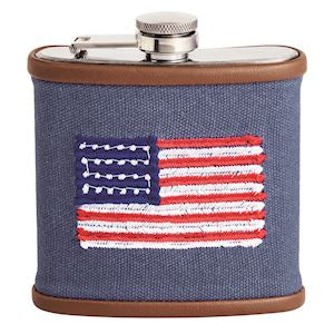 Flag Embroidered Icon Flask