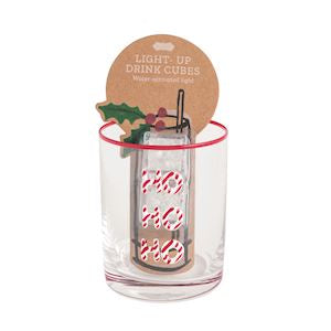 Glass & Light-Up Drink Cube Set | Ho Ho Ho