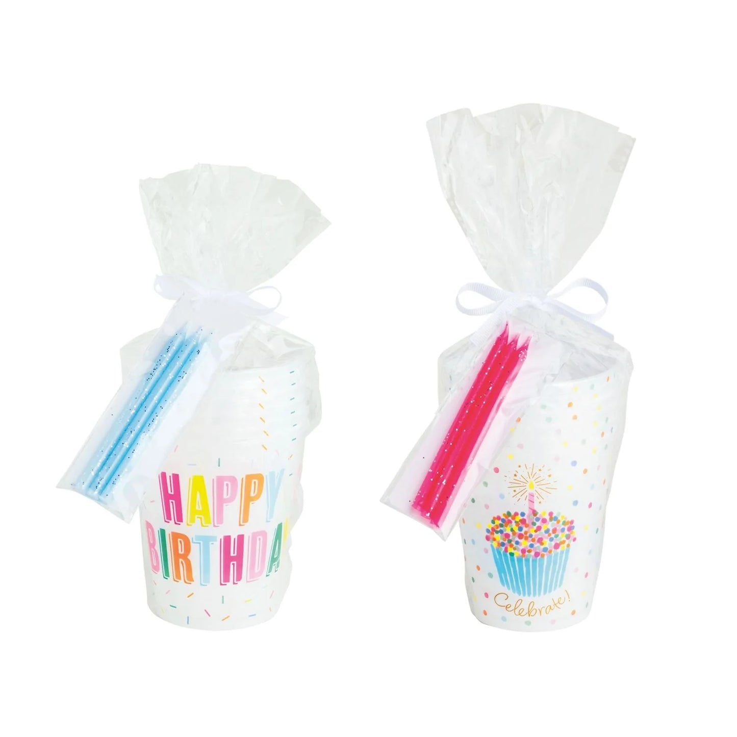 Happy Birthday Cup & Candles Set