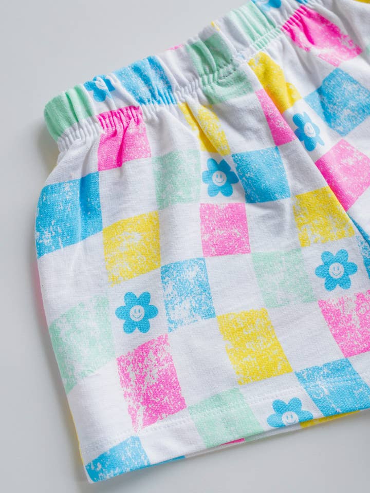 All Over Checker French Terry Short | Youth