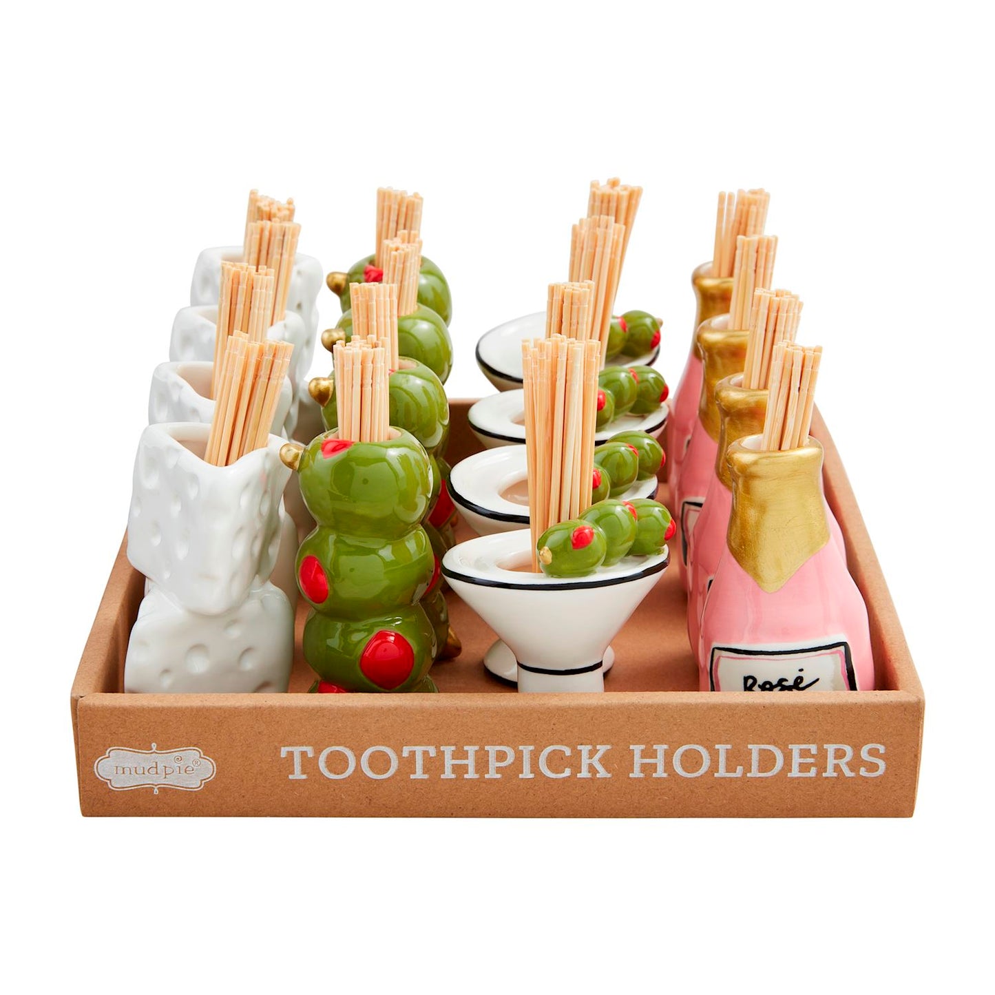 Wine & Cheese Toothpick Caddy Sets | Assorted