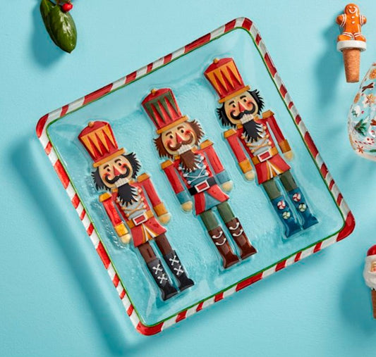 Nutcracker Glass Platter