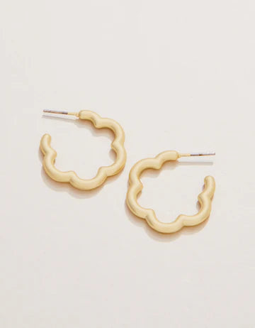 Bubbly Daisy Hoop Earrings Gold