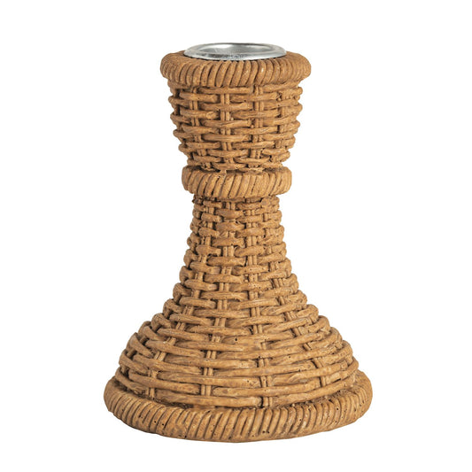 Medium Woven Resin Taper Holder