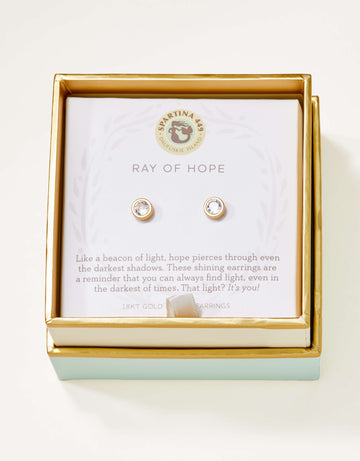SLV Stud Earrings Ray of Hope/Gem