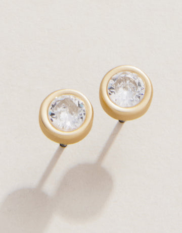 SLV Stud Earrings Ray of Hope/Gem