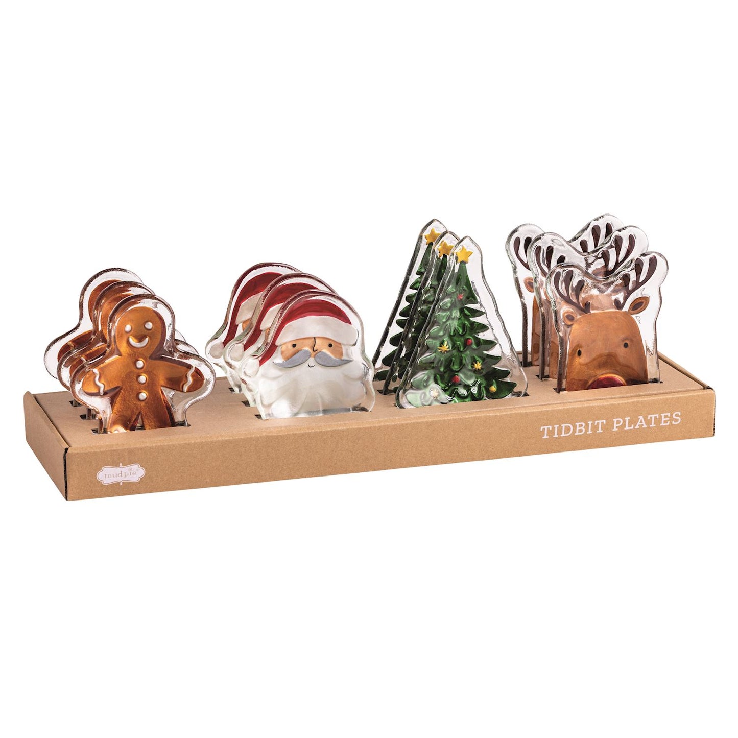 Christmas Glass Tidbit Plates | Assorted Styles