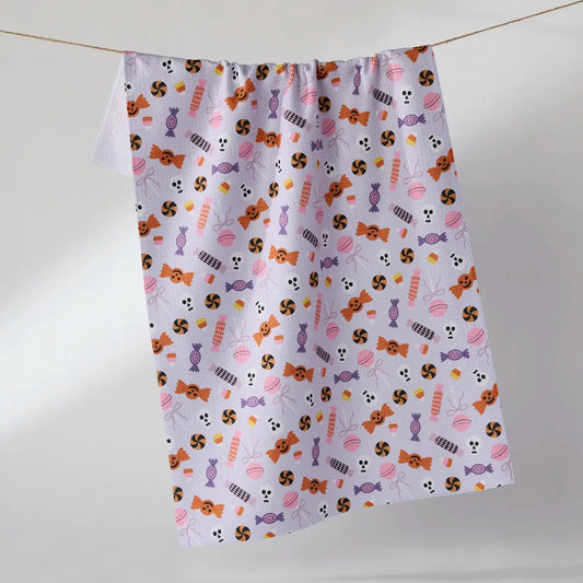 Tea Towel | Spooky Sweets Purple