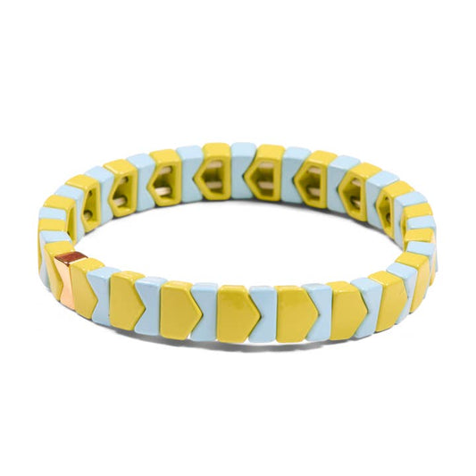Going My Way Tile Bracelet | Chartreuse/Blue