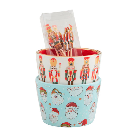 Christmas Tidbit & Toothpick Set | Santa