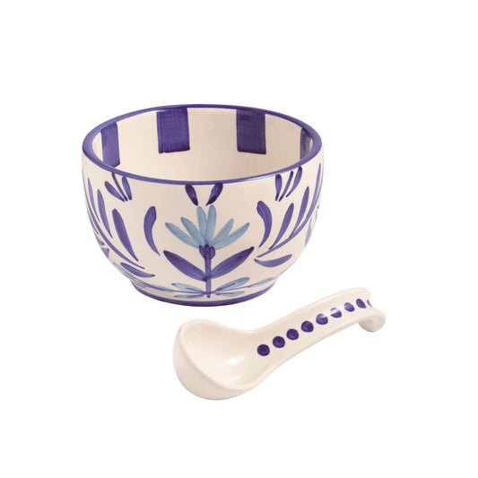 Blue Floral Salsa Tidbit