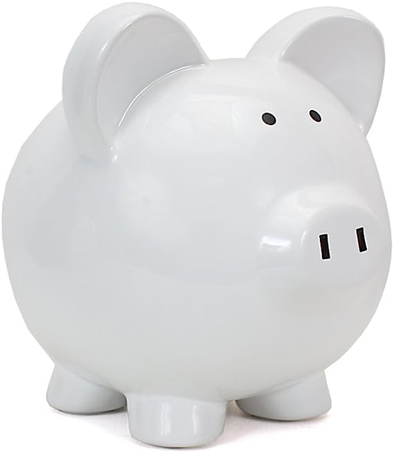 Big Ear Piggy Bank - White