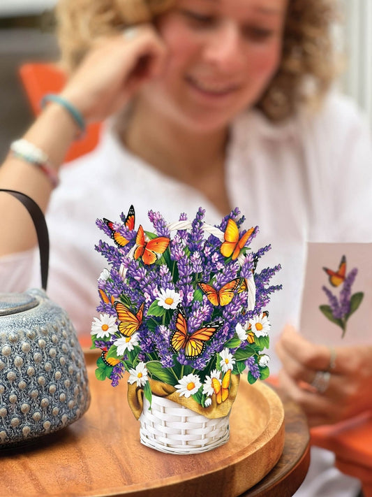 Mini Pop-Up Greeting Cards | Lavender & Butterflies