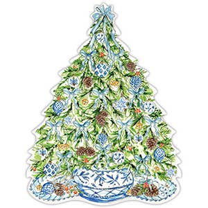 Placemats | Christmas Tree with Blue Ribbon