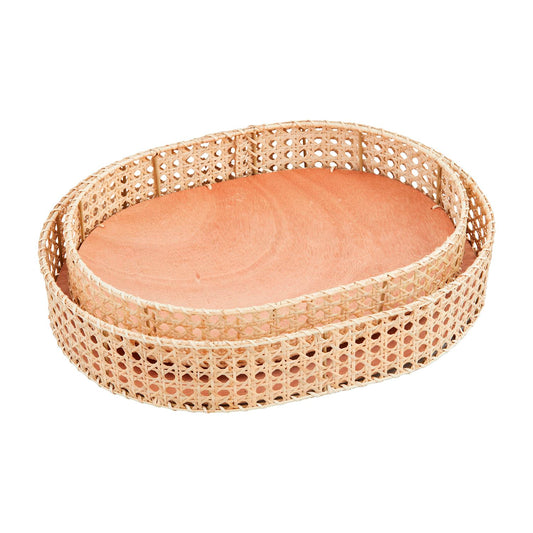 Cane Tray Set