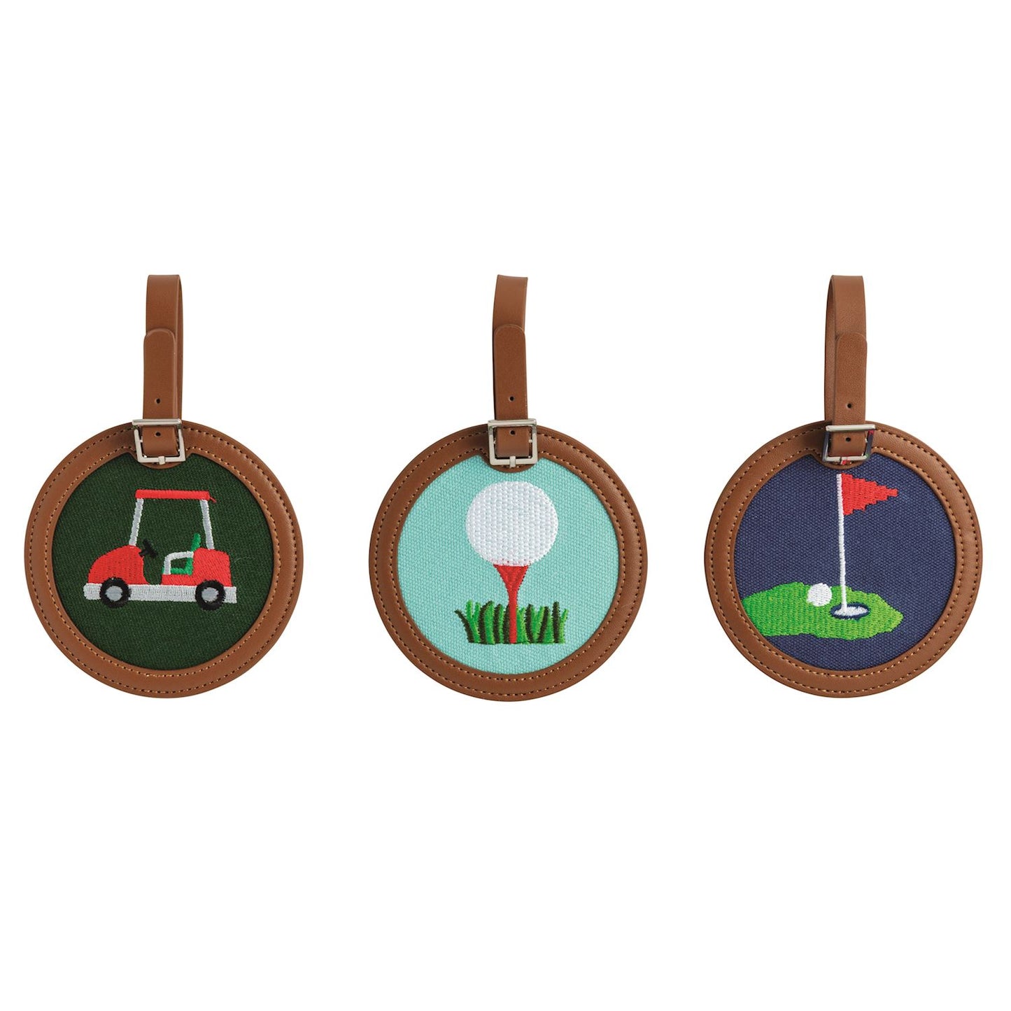 Needlepoint Golf Bag Tags | Assorted