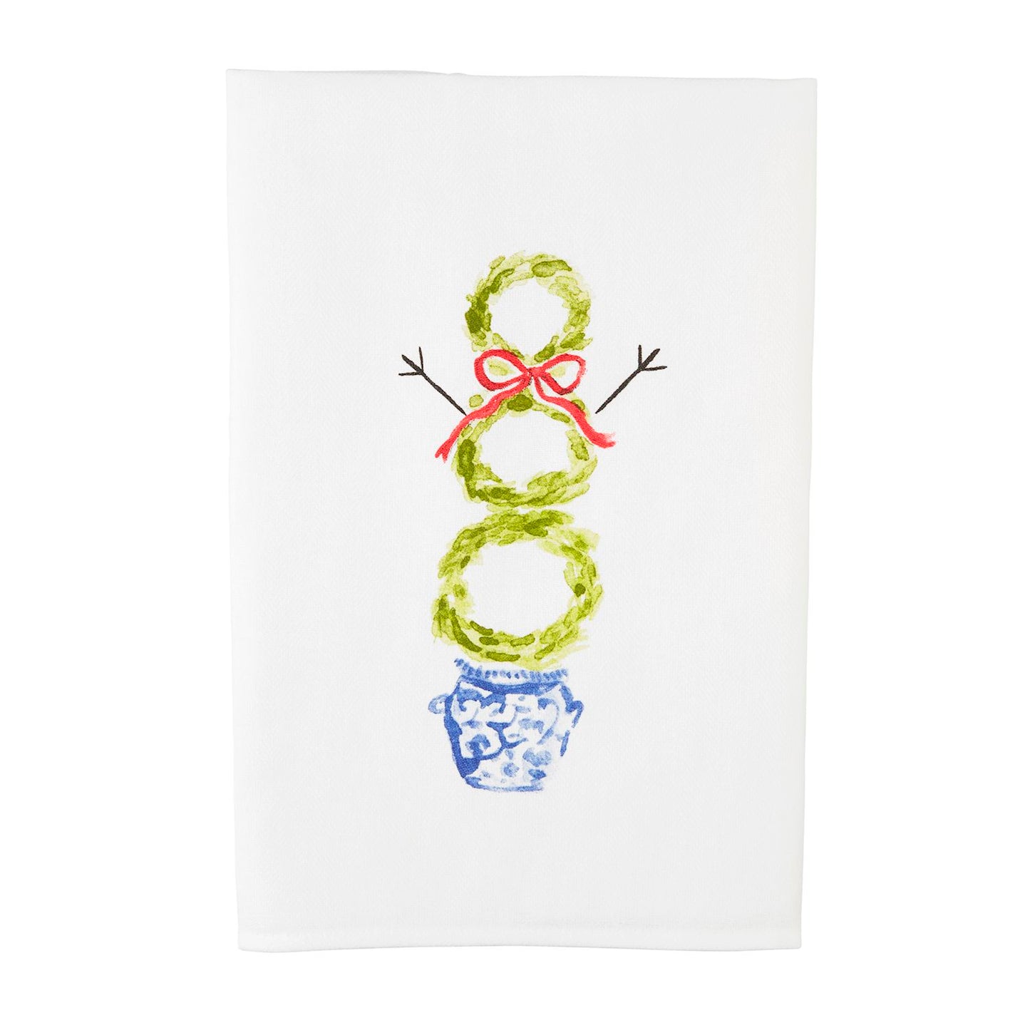 Christmas Topiary Towel | Snowman