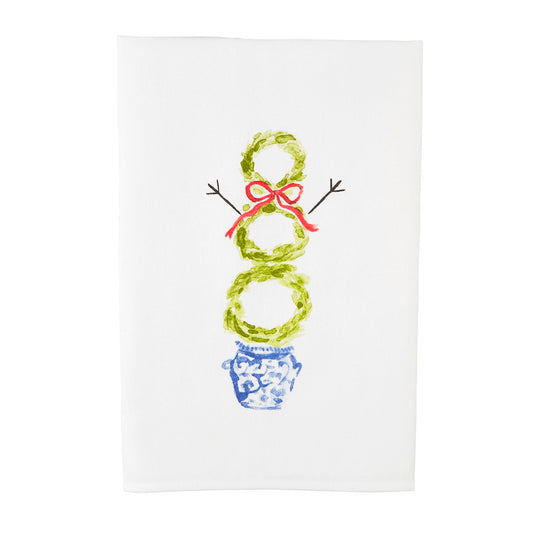 Christmas Topiary Towel | Snowman