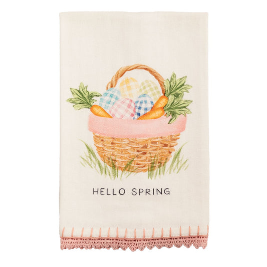 Hello Spring Trim Towel