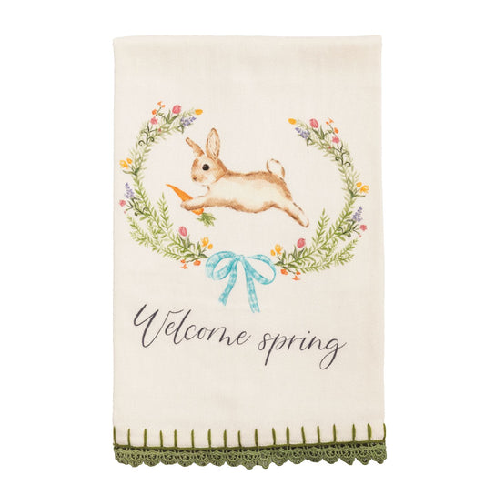 Welcome Spring Trim Towel
