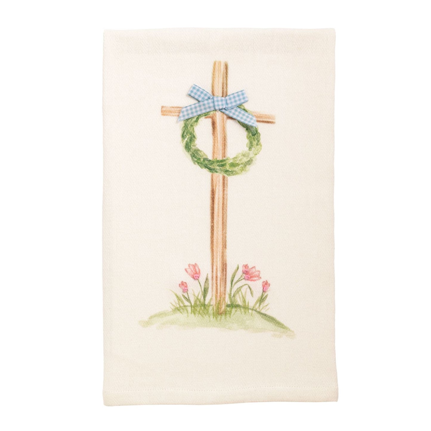 Church With Wreath Easter Towel