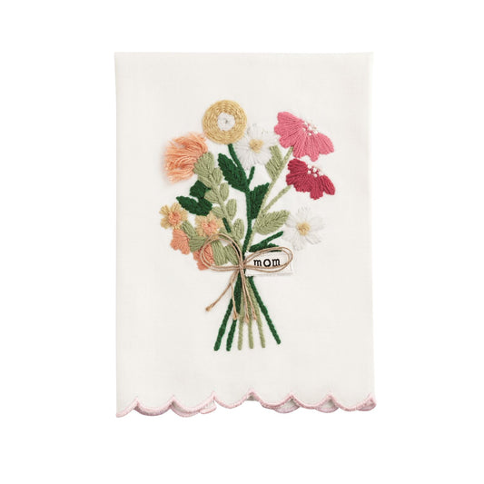 Bouquet Embroidered Mom Towel