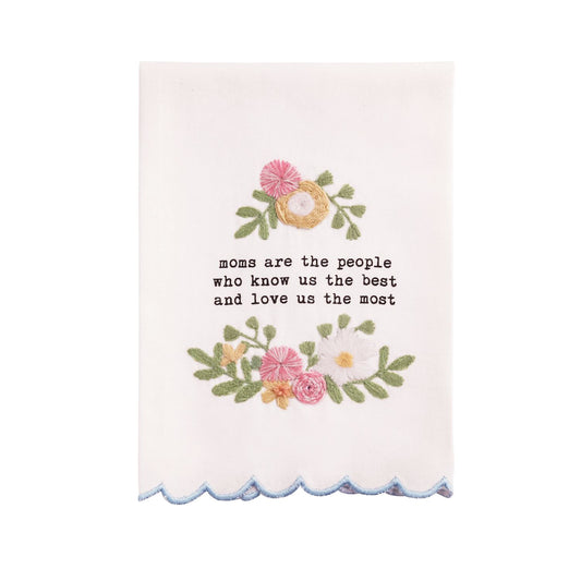 People Embroidered Mom Towel