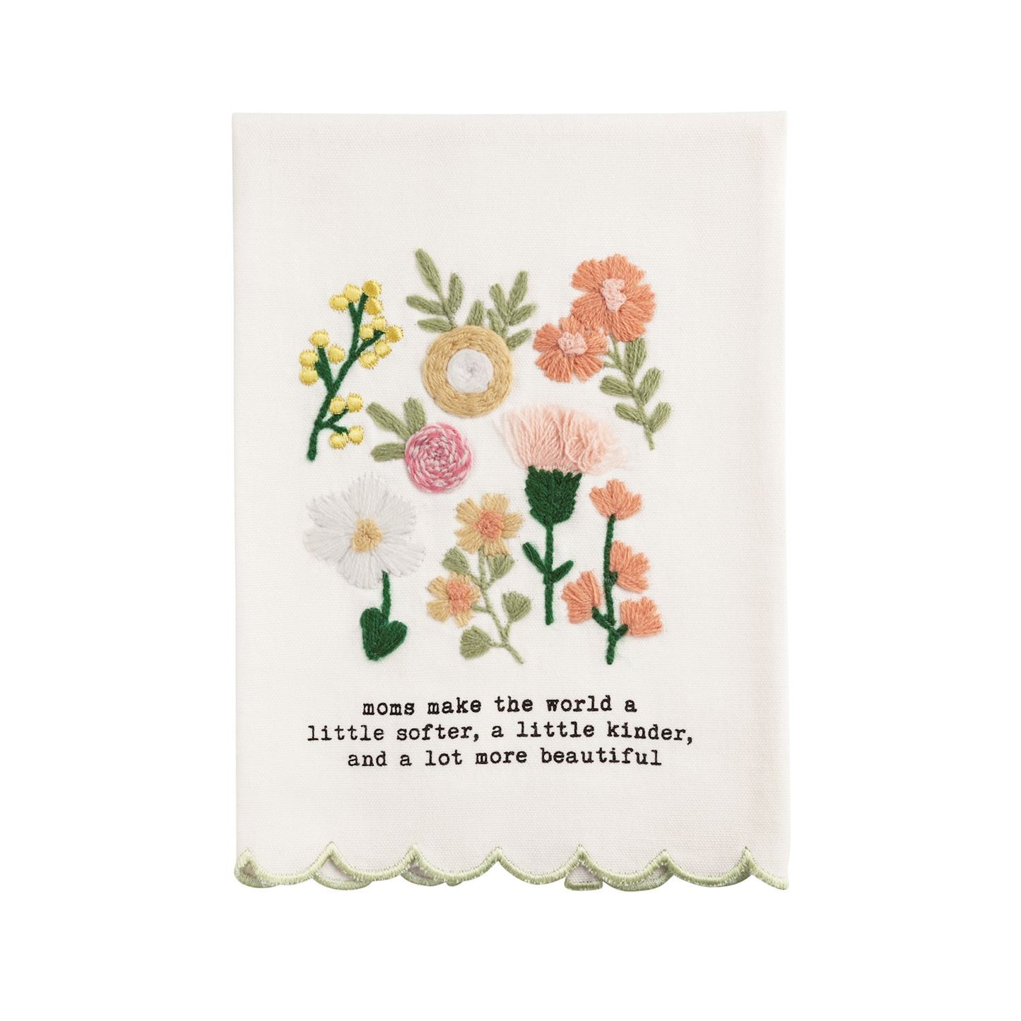 World Embroidered Mom Towel