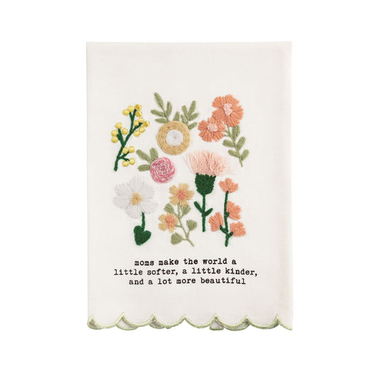World Embroidered Mom Towel