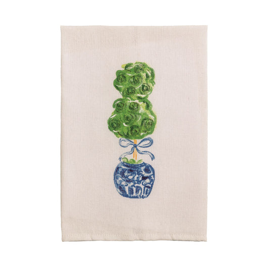 Painted Single Topiary Towel