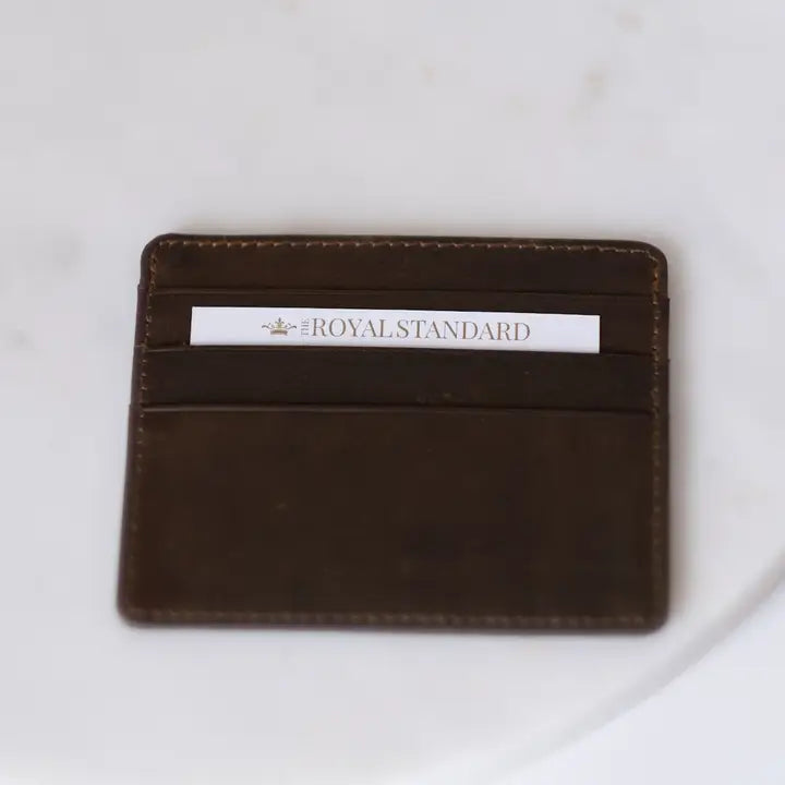 Leather Slim Wallet | Dark Brown