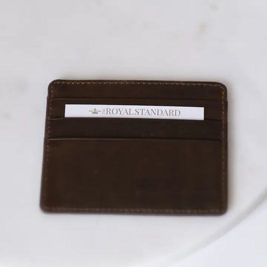 Leather Slim Wallet | Dark Brown