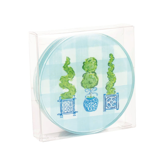 Three Topiary Coaster Set