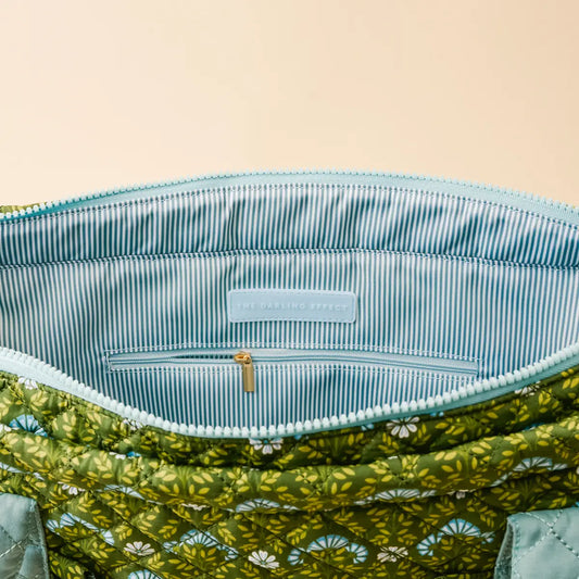 The Everyday Quilted Tote Bag | Everbloom Forest Green