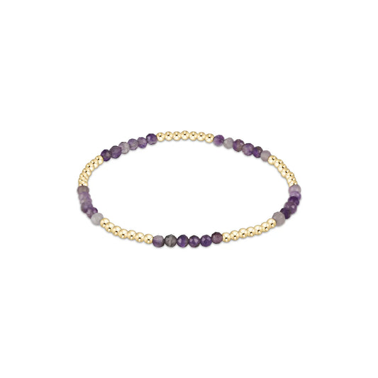 Blissful Pattern 2.5mm Bead Bracelet | Amethyst