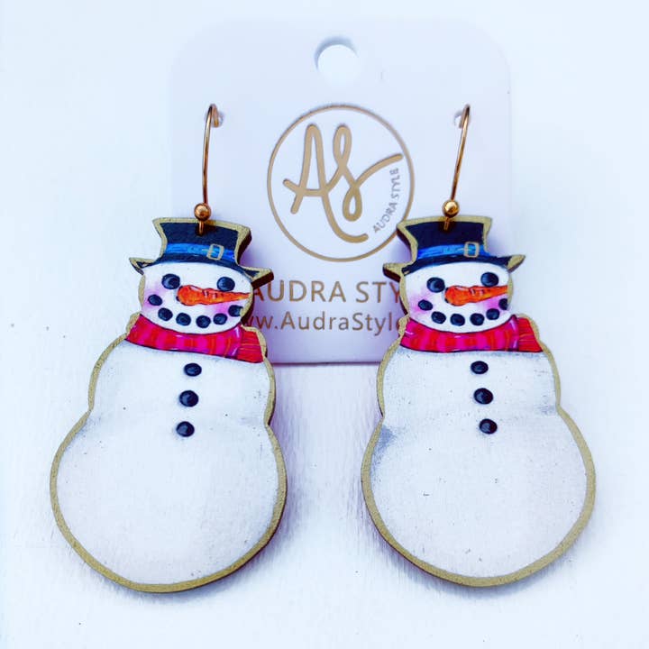 Christmas Earrings | Snowmen