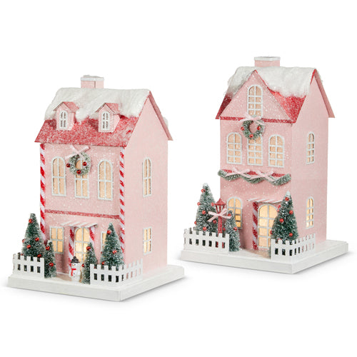 Lighted Pink Paper House | Assorted Styles