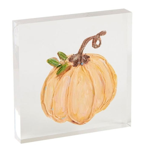 Acrylic Pumpkin Plaque | Orange