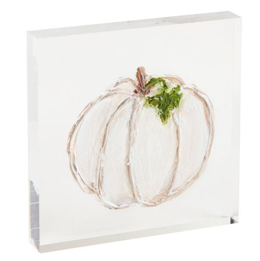 Acrylic Pumpkin Plaque | Cream