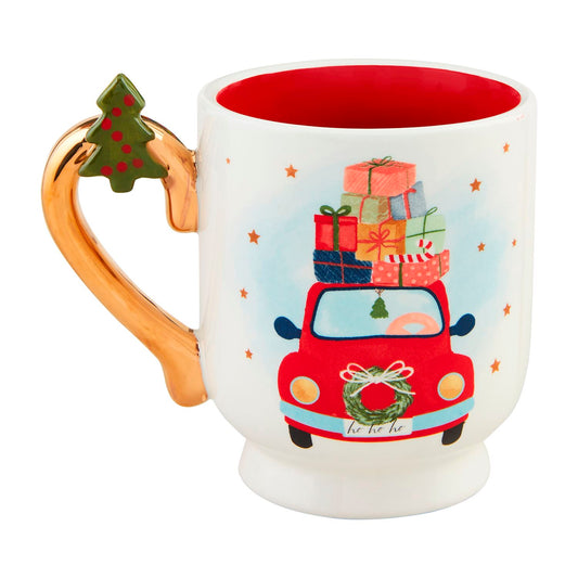 Christmas Pedestal Mug | Car