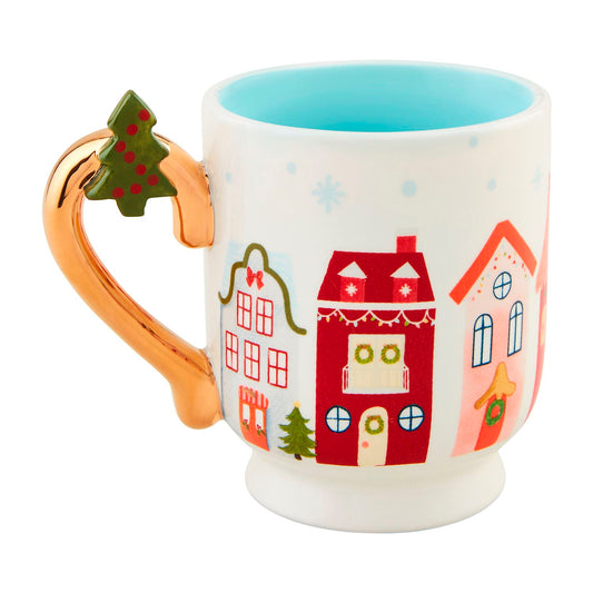 Christmas Pedestal Mug | Houses