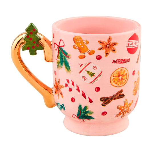 Christmas Pedestal Mug | Gingerbread