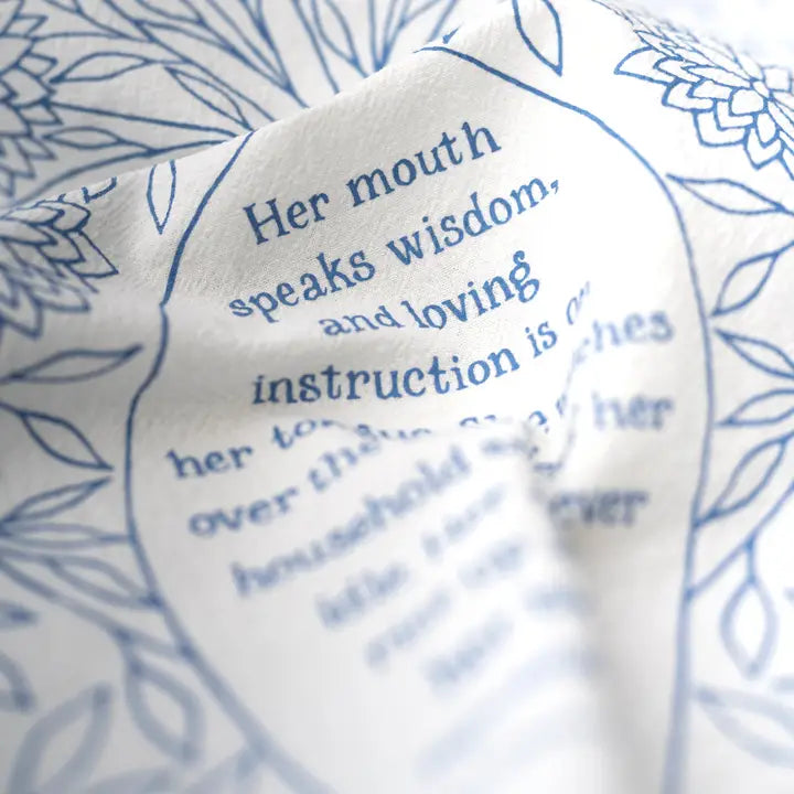 Tea Towel | Call Her Blessed Scripture