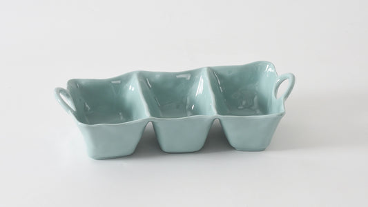 Melamine | 3 Section Deep Server | Aqua