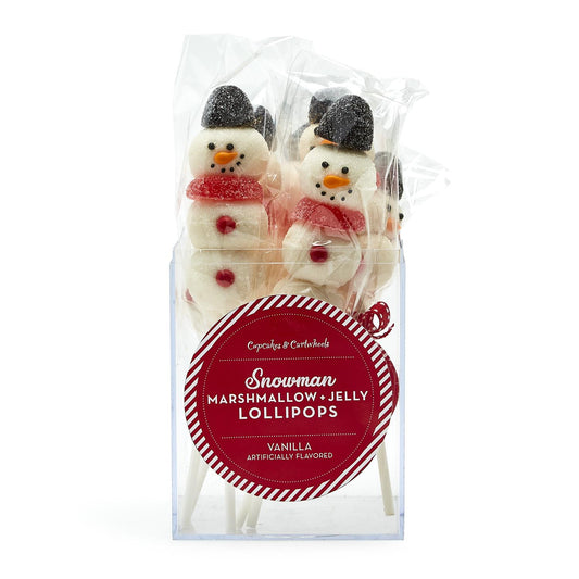 Snowman Marshmallow and Jelly Candy Lollipop